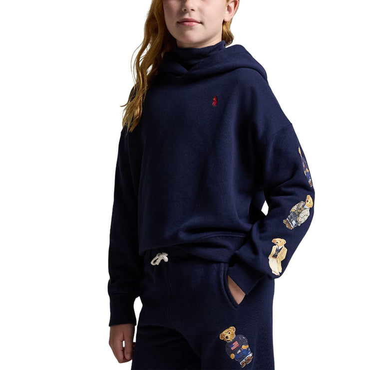 Polo Ralph Lauren Girl's Polo Bear Fleece Hoodie Refined Navy
