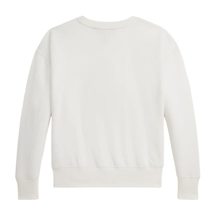 Polo Ralph Lauren Girl's Polo Bear Fleece Boxy Sweatshirt Trophy Cream