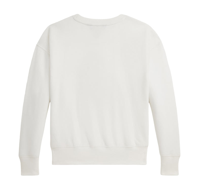 Polo Ralph Lauren Girl's Polo Bear Fleece Boxy Sweatshirt Trophy Cream