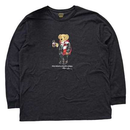 Polo Ralph Lauren Men's Polo Bear Long Sleeve T-Shirt Charcoal Grey - Hemen Kargoda