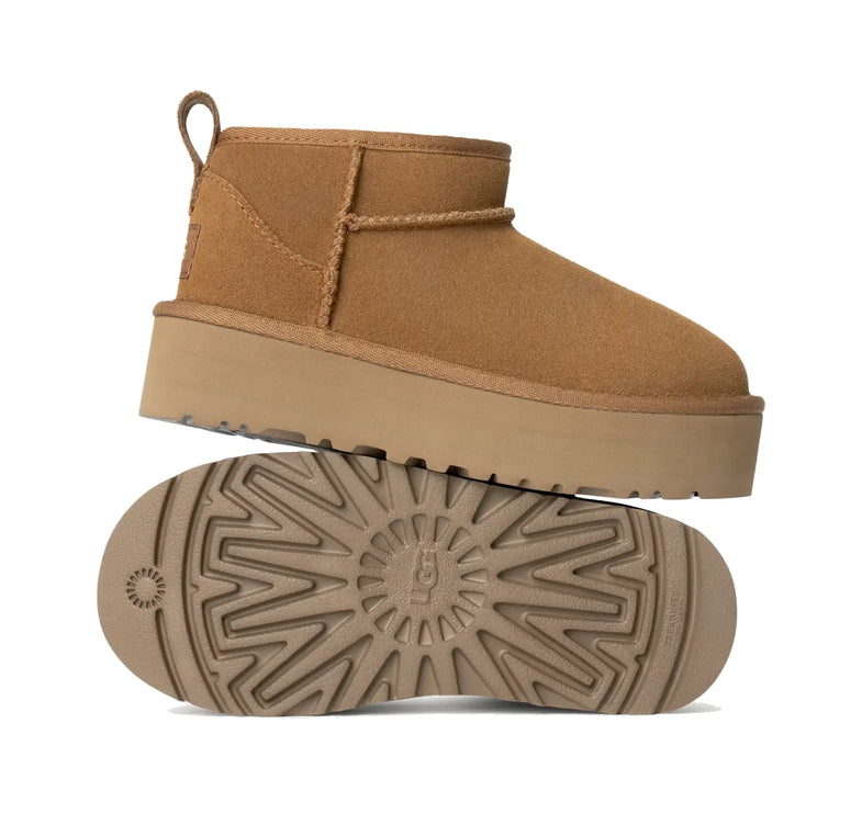 UGG Big Kids' Classic Ultra Mini Platform Chestnut - Hemen Kargoda