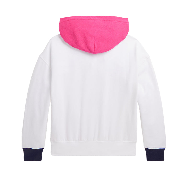 Polo Ralph Lauren Girl's Polo Bear Fleece Hoodie White - Hemen Kargoda