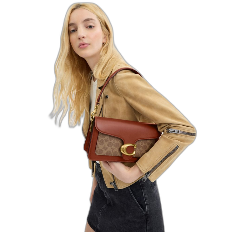 Coach Women's Tabby Shoulder Bag 26 In Signature Canvas Brass/Tan Caramel - Hemen Kargoda