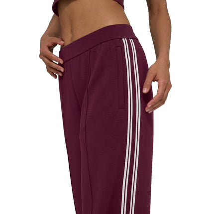 alo Women's Track Star Wide Leg Pant 32" (Long) Burgundy