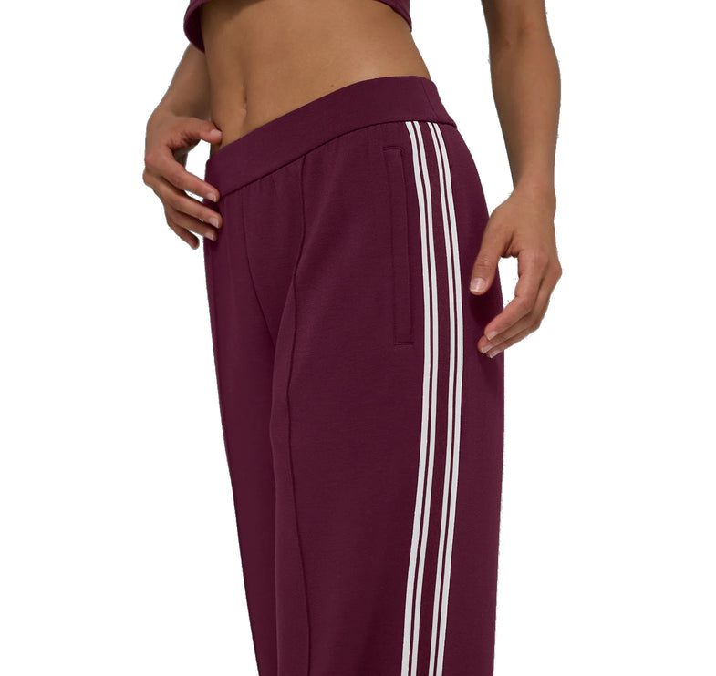alo Women's Track Star Wide Leg Pant 32" (Long) Burgundy