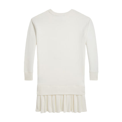Polo Ralph Lauren Girl's Polo Bear Fleece Dress Trophy Cream