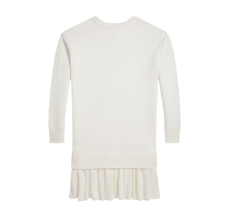 Polo Ralph Lauren Girl's Polo Bear Fleece Dress Trophy Cream