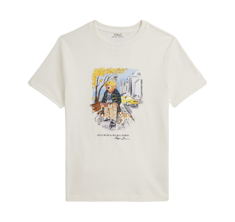 Polo Ralph Lauren Boy's Polo Bear Cotton Jersey Tee White/Multi