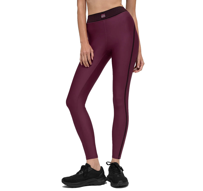 alo Women's Airlift High-Waist 7/8 Line Up Legging 24.5" Burgundy