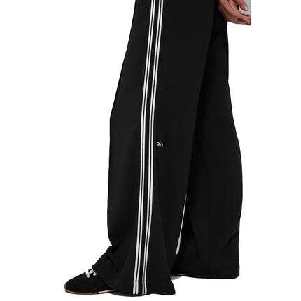 alo Women's Track Star Wide Leg Pant (Regular) Black