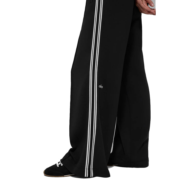 alo Women's Track Star Wide Leg Pant (Regular) Black