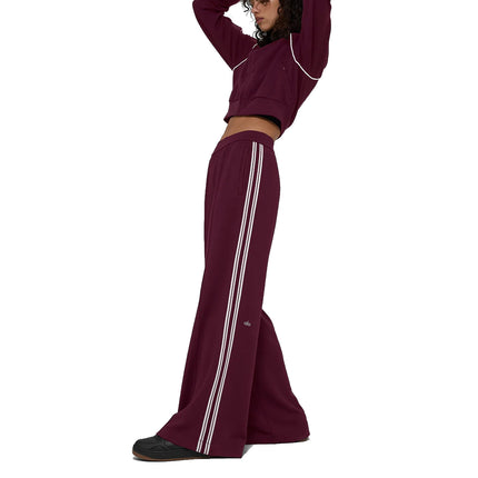 alo Women's Track Star Wide Leg Pant 32" (Long) Burgundy