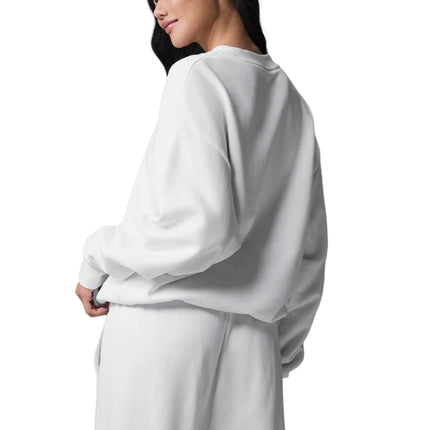 alo Women's Accolade Crew Neck Pullover White