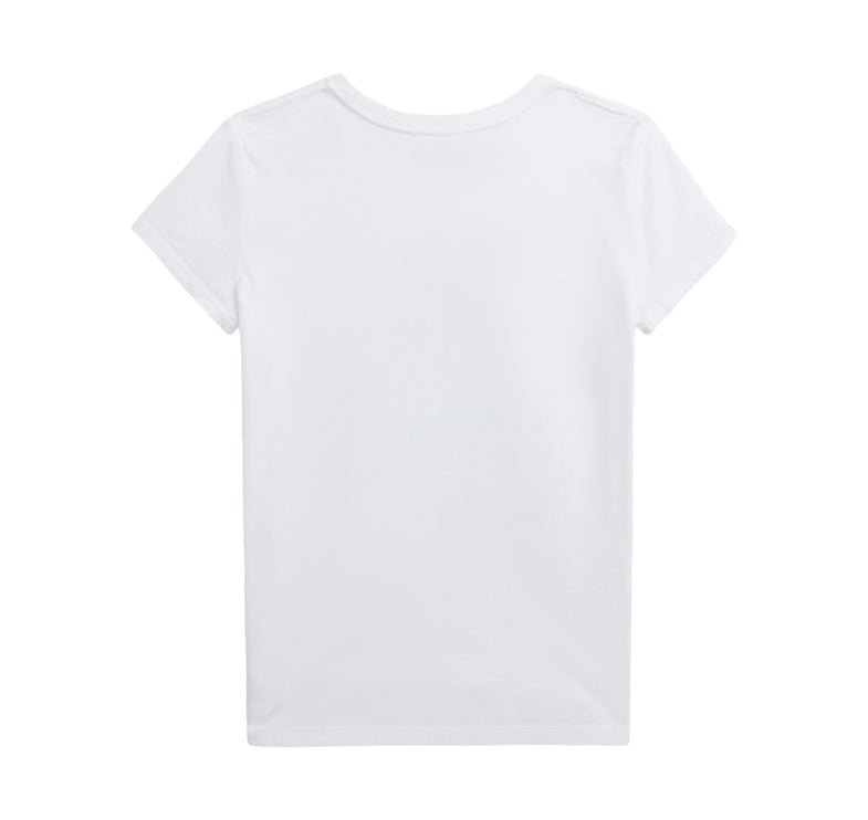 Polo Ralph Lauren Girl's Polo Bear Cotton Jersey Tee White