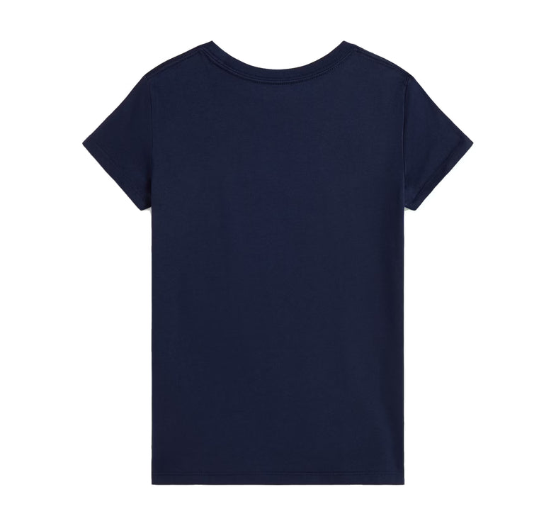 Polo Ralph Lauren Girl's Polo Bear Cotton Jersey Tee Refined Navy - Hemen Kargoda