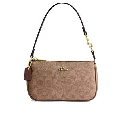 Coach Women's Nolita 19 In Signature Canvas Gold/Tan/Brown - Hemen Kargoda