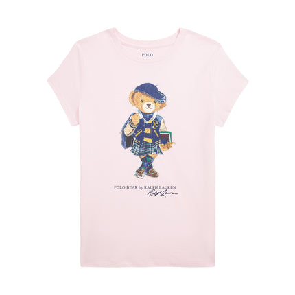 Polo Ralph Lauren Girl's Polo Bear Cotton Jersey Tee Hint Of Pink