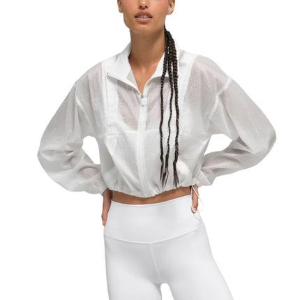 alo Women's Game Time Full Zip Jacket White