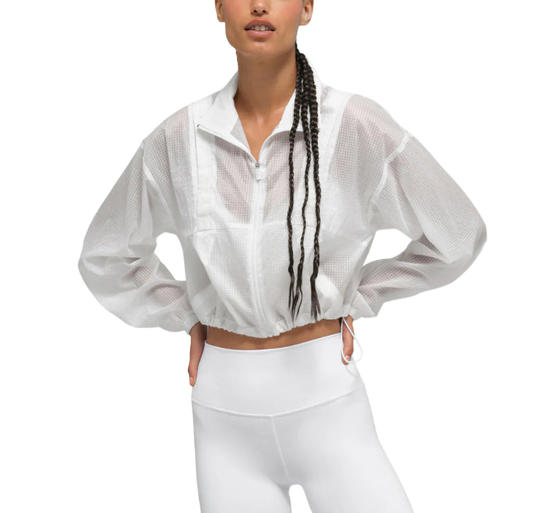 alo Women's Game Time Full Zip Jacket White