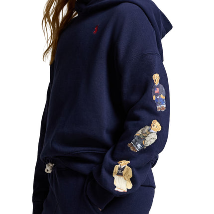 Polo Ralph Lauren Girl's Polo Bear Fleece Hoodie Refined Navy