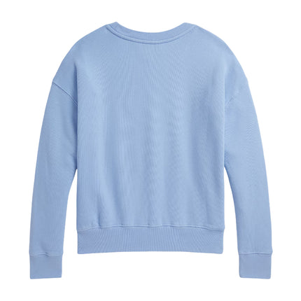 Polo Ralph Lauren Girl's Polo Bear Terry Sweatshirt Chambray Blue