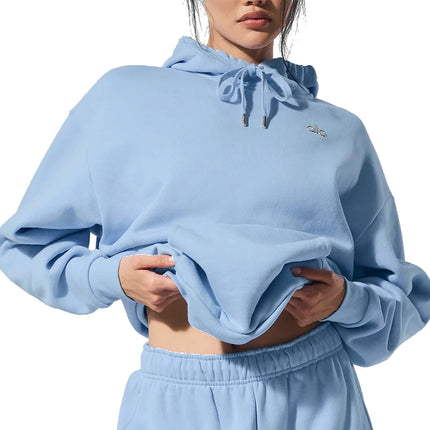 alo Women's Accolade Hoodie Seashell Blue