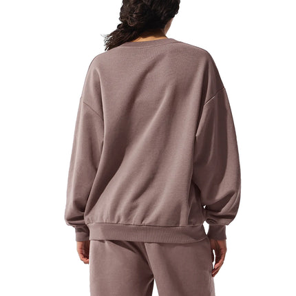 alo Women's Accolade Crew Neck Pullover Mushroom