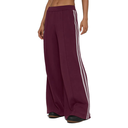 alo Women's Track Star Wide Leg Pant 32" (Long) Burgundy