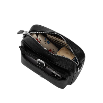 Coach Women's Warner Crossbody Bag In Signature Canvas Gunmetal/Charcoal/Black - Hemen Kargoda