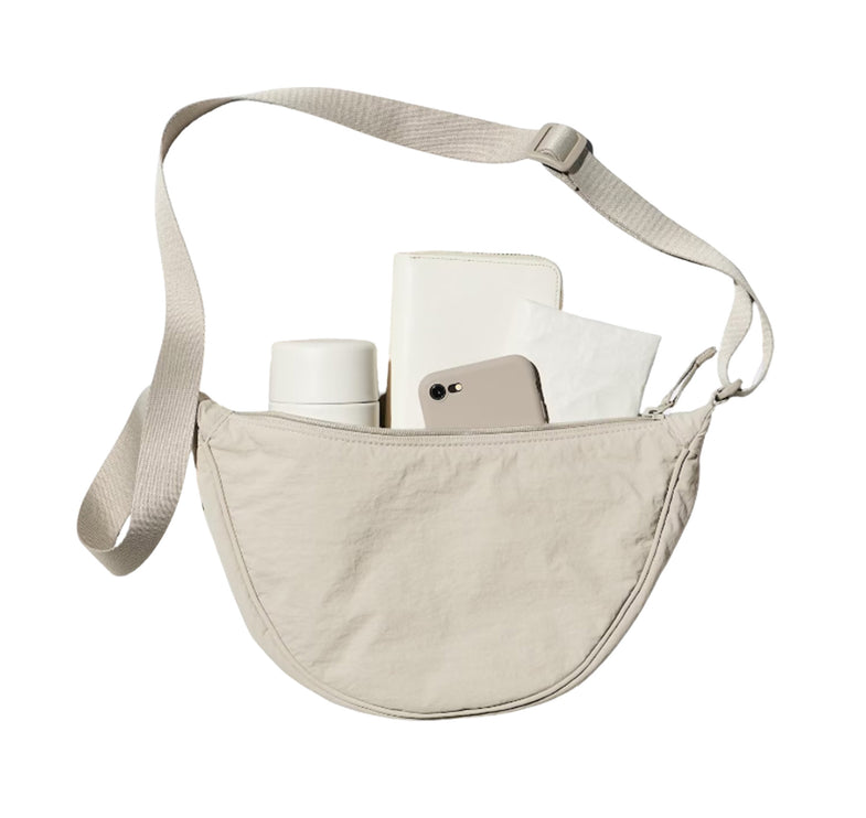 Uniqlo Unisex Round Mini Shoulder Bag 32 Beige - Hemen KArgoda