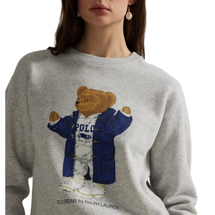 Polo Ralph Lauren Women's Polo Bear Fleece Crewneck Light Smoke Heather