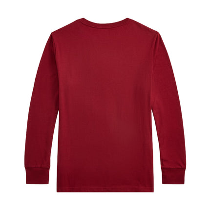 Polo Ralph Lauren Boy's Polo Bear Cotton Long-Sleeve Tee Holiday Red