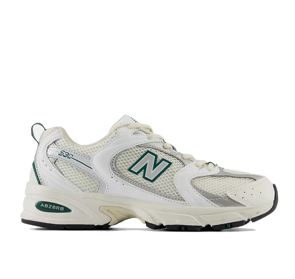 New Balance 530 Sea Salt with White and Marsh Green MR530SX  Hemen Kargoda