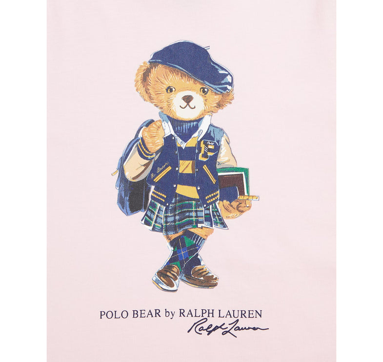 Polo Ralph Lauren Girl's Polo Bear Cotton Jersey Tee Hint Of Pink