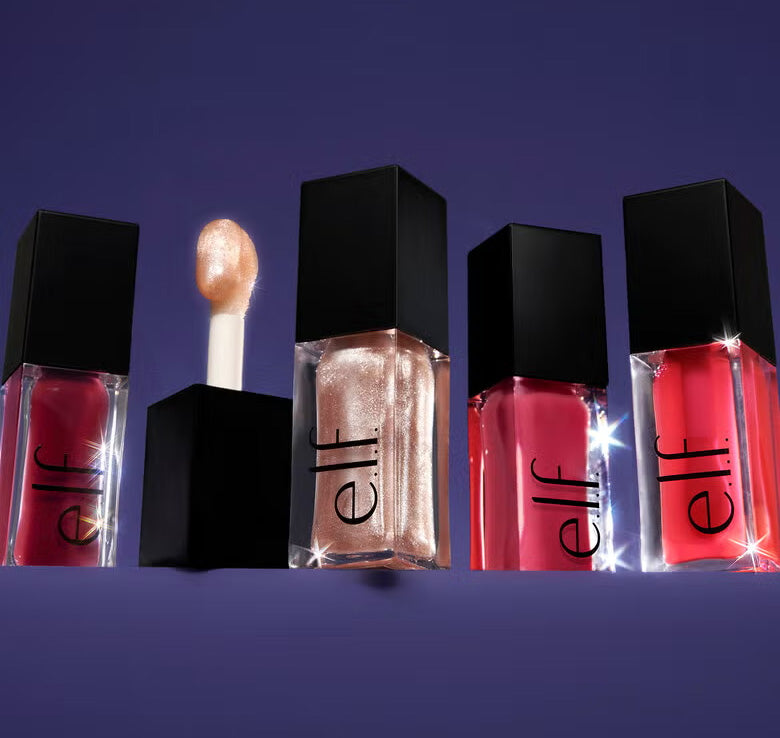 e.l.f. Glow Reviver Quad Goals Lip Oil Kit (4-Piece Set) - Hemen Kargoda