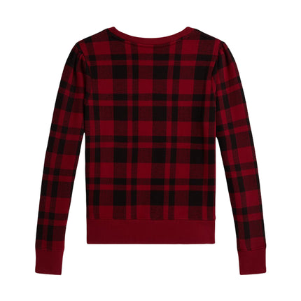 Polo Ralph Lauren Girl's Plaid Polo Bear Fleece Sweatshirt Multi