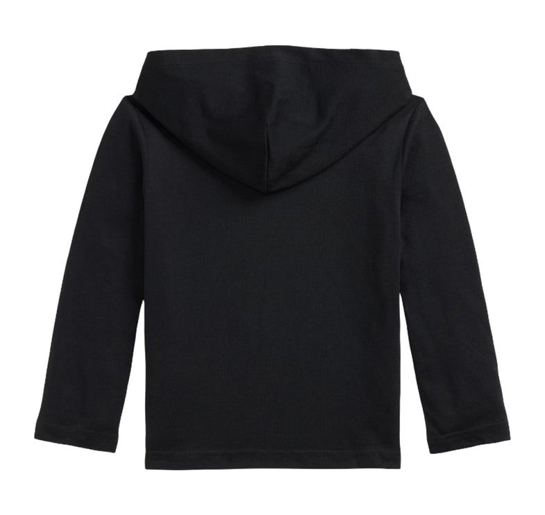 Polo Ralph Lauren Boy's Polo Bear Cotton Hooded Tee Black
