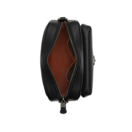 Coach Women's Warner Crossbody Bag In Signature Canvas Gunmetal/Charcoal/Black - Hemen Kargoda