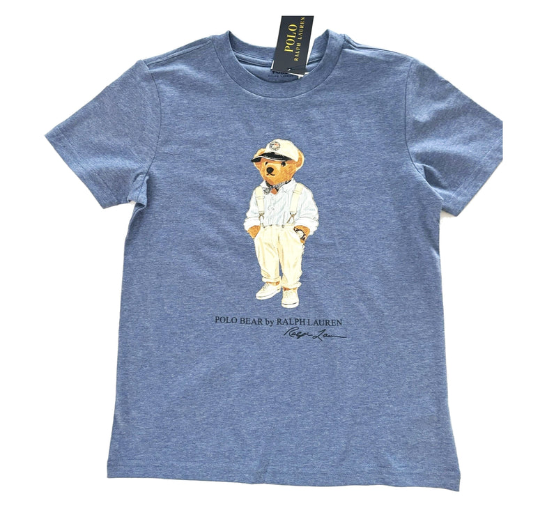 Polo Ralph Lauren Men's Bear Hemingway Tee Heather Blue - Hemen Kargoda