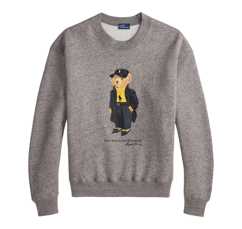 Polo Ralph Lauren Women's Polo Bear Fleece Crewneck Dark Vintage Heather