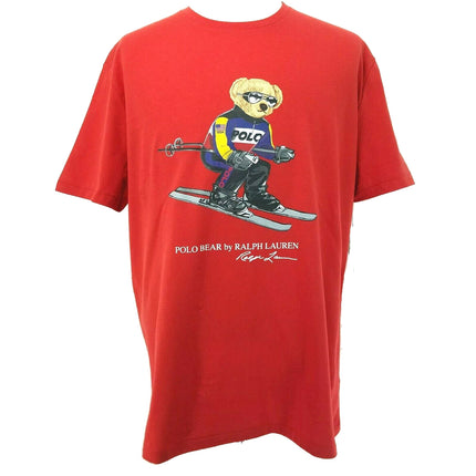 Polo Ralph Lauren Men's Ski Polo Bear Tee Red - Hemen Kargoda