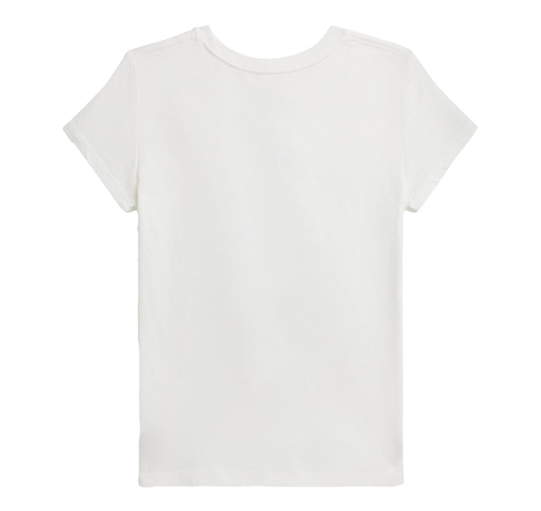 Polo Ralph Lauren Girl's Polo Bear Cotton Jersey Tee Deckwash White - Hemen Kargoda
