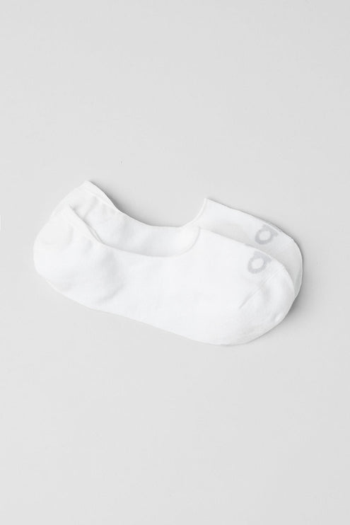 alo Men's Unisex Conceal Sock - White/Dove Grey