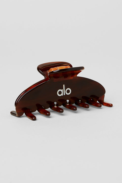 alo Women's 90's Claw Clip - Brown Tortoise