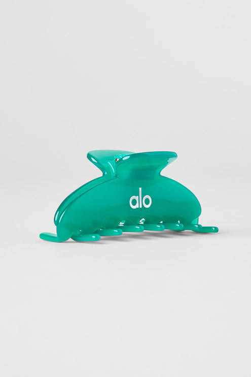 alo Women's 90's Claw Clip - Spruce Green Clear