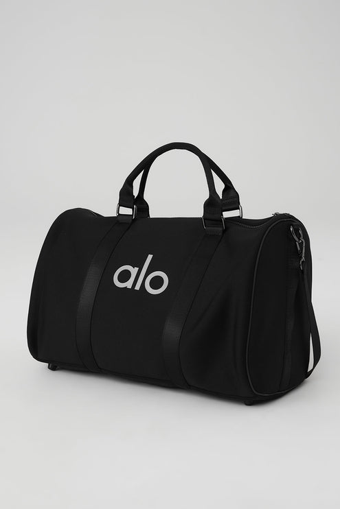 alo Women's Traverse Duffle - Black/Silver