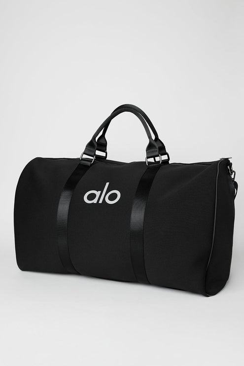 alo Men's Large Traverse Duffle - Black/Silver