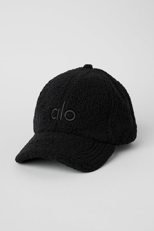 alo Women's Micro Sherpa Off-Duty Cap - Black