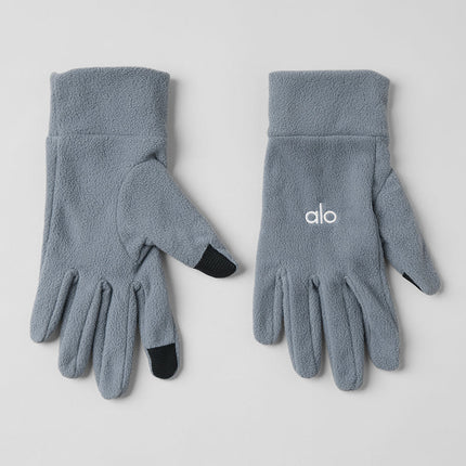 alo Women's Performance Fleece Gloves - Steel Grey