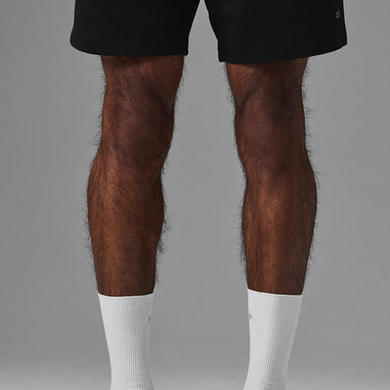 alo Men's Unisex Half-Crew Understated Sock - White